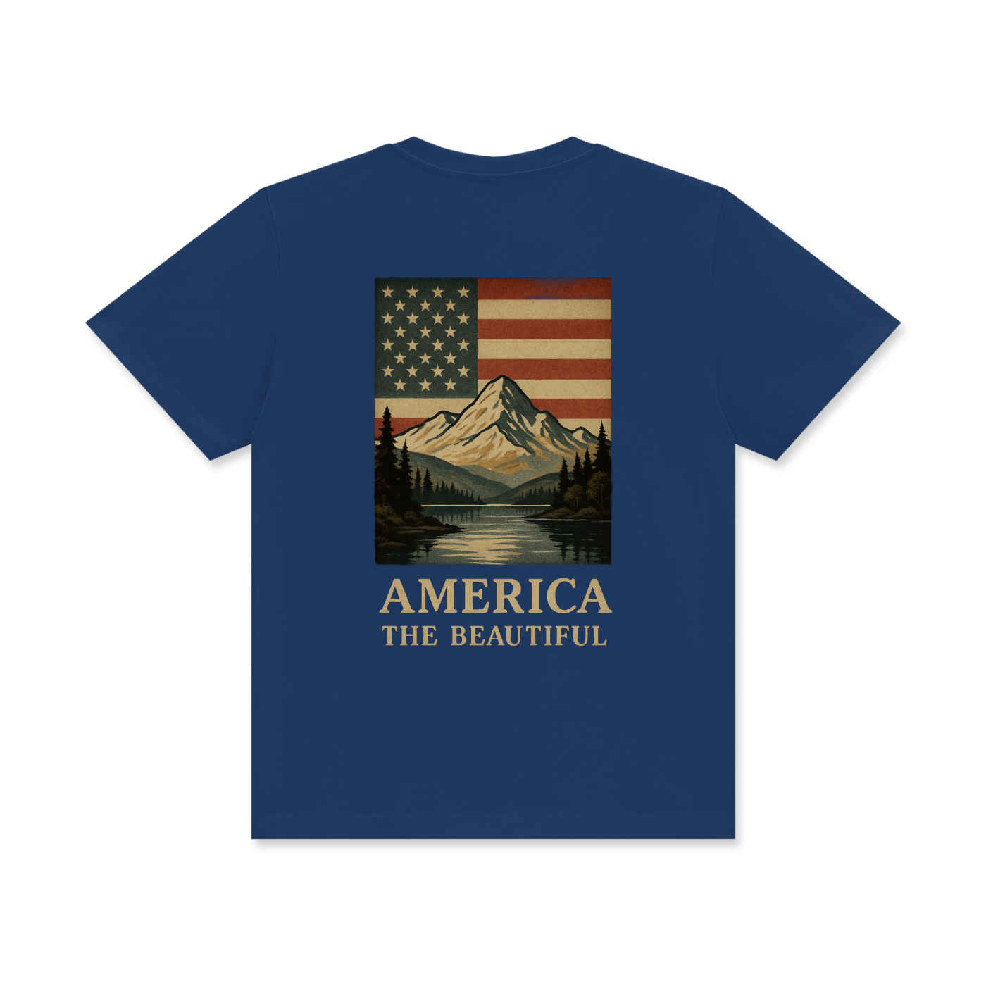 'America the Beautiful' Unisex Classic Crew Neck Cotton T-Shirt