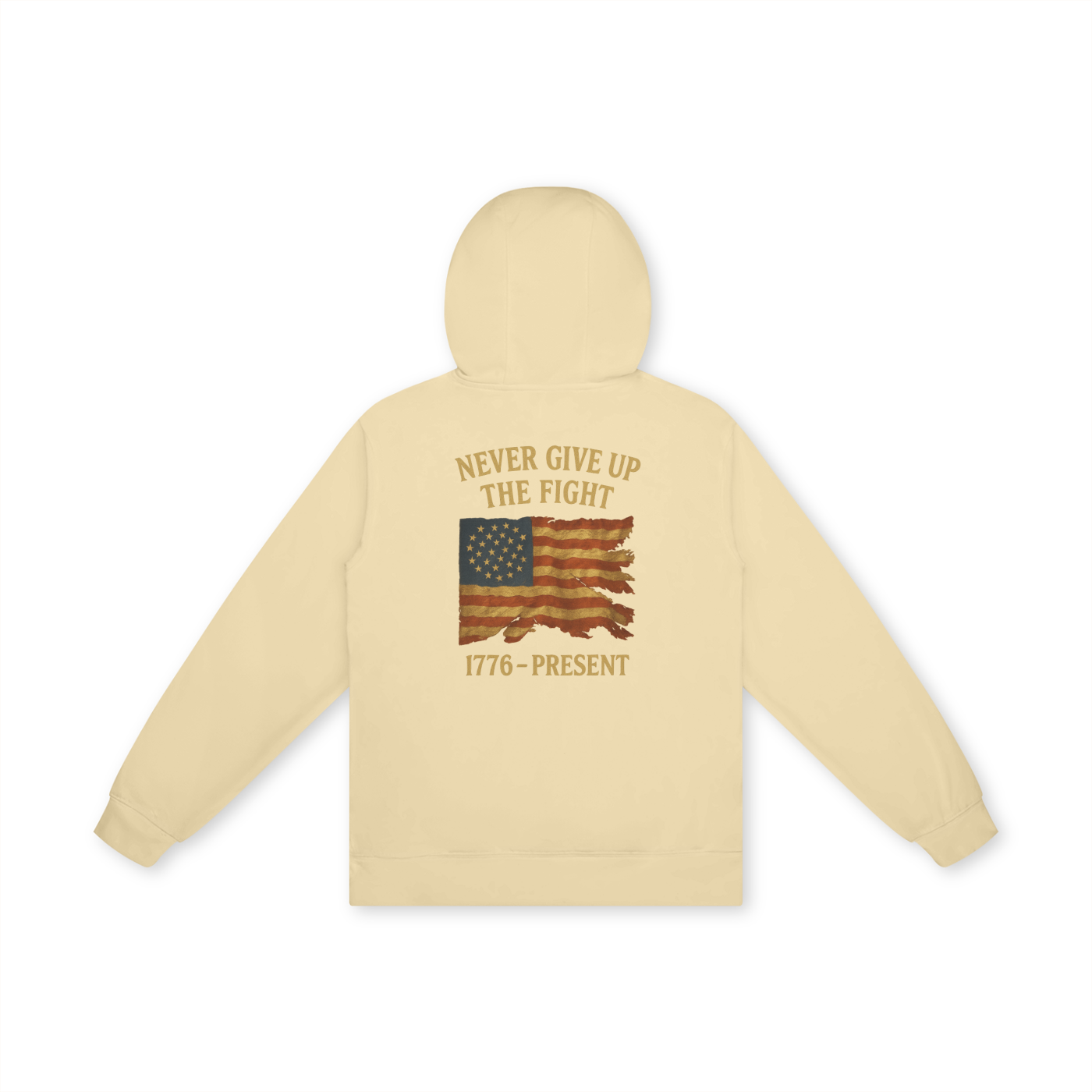 'Never give up the fight' Unisex Basic 100% Cotton Hoodie