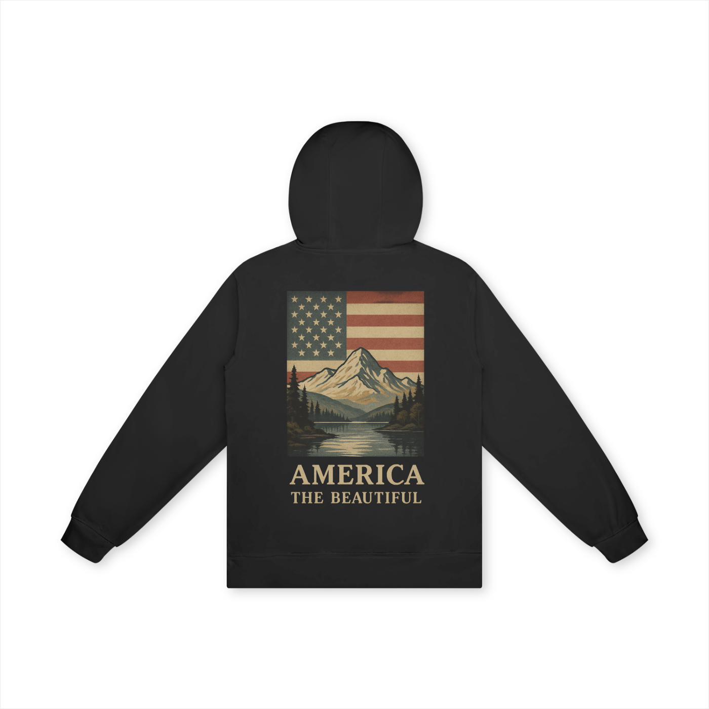 'America the Beautiful' Unisex Basic 100% Cotton Hoodie