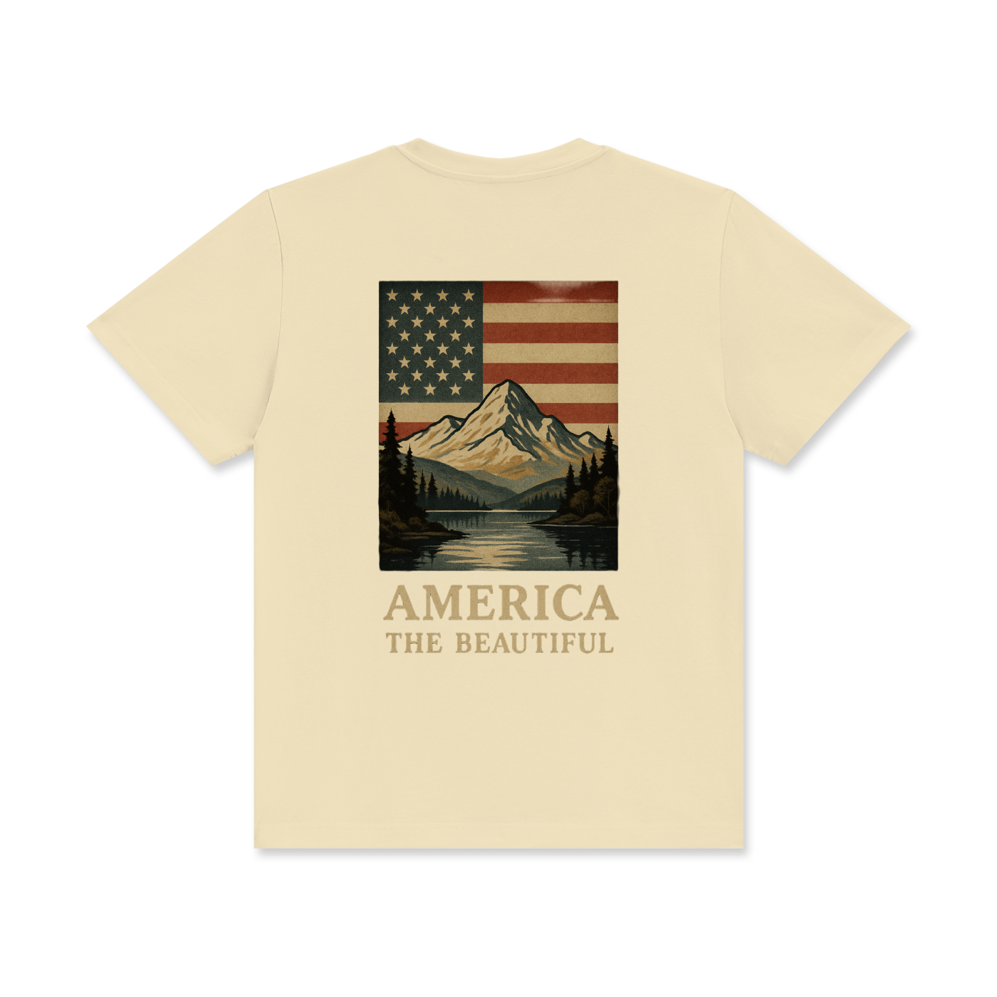 'America the Beautiful' Unisex Classic Crew Neck Cotton T-Shirt