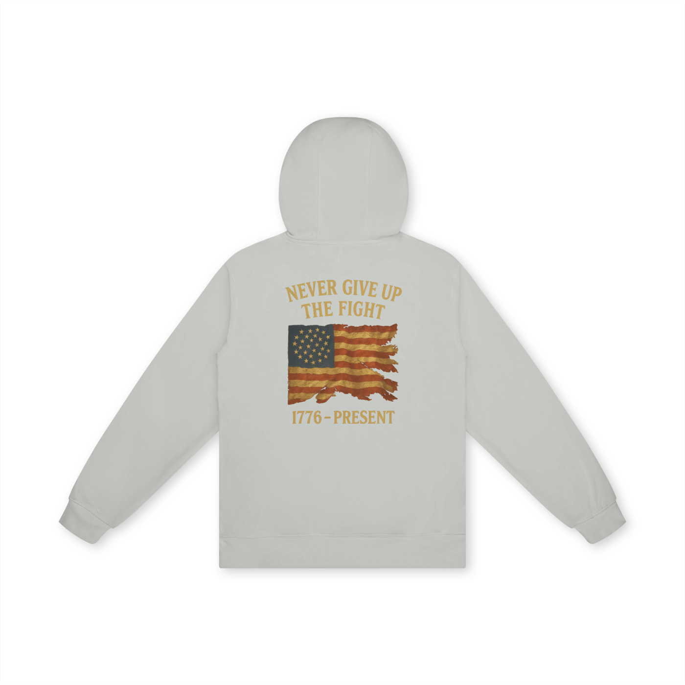 'Never give up the fight' Unisex Basic 100% Cotton Hoodie