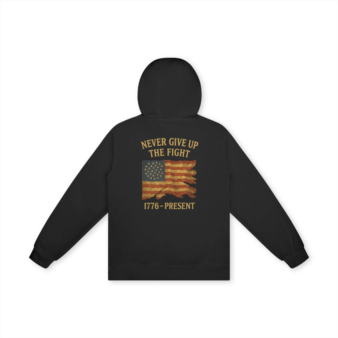 'Never give up the fight' Unisex Basic 100% Cotton Hoodie