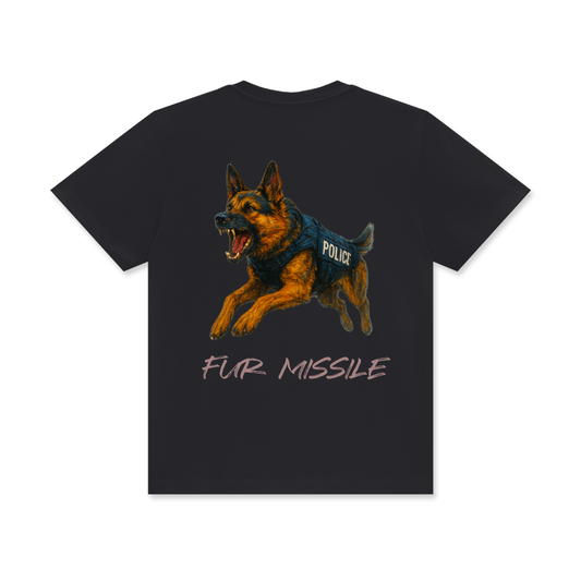 'Fur Missile' Unisex Classic Crew Neck Cotton T-Shirt