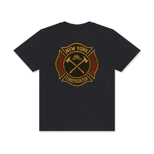 'New York Firefighter' Unisex Classic Crew Neck Cotton T-Shirt