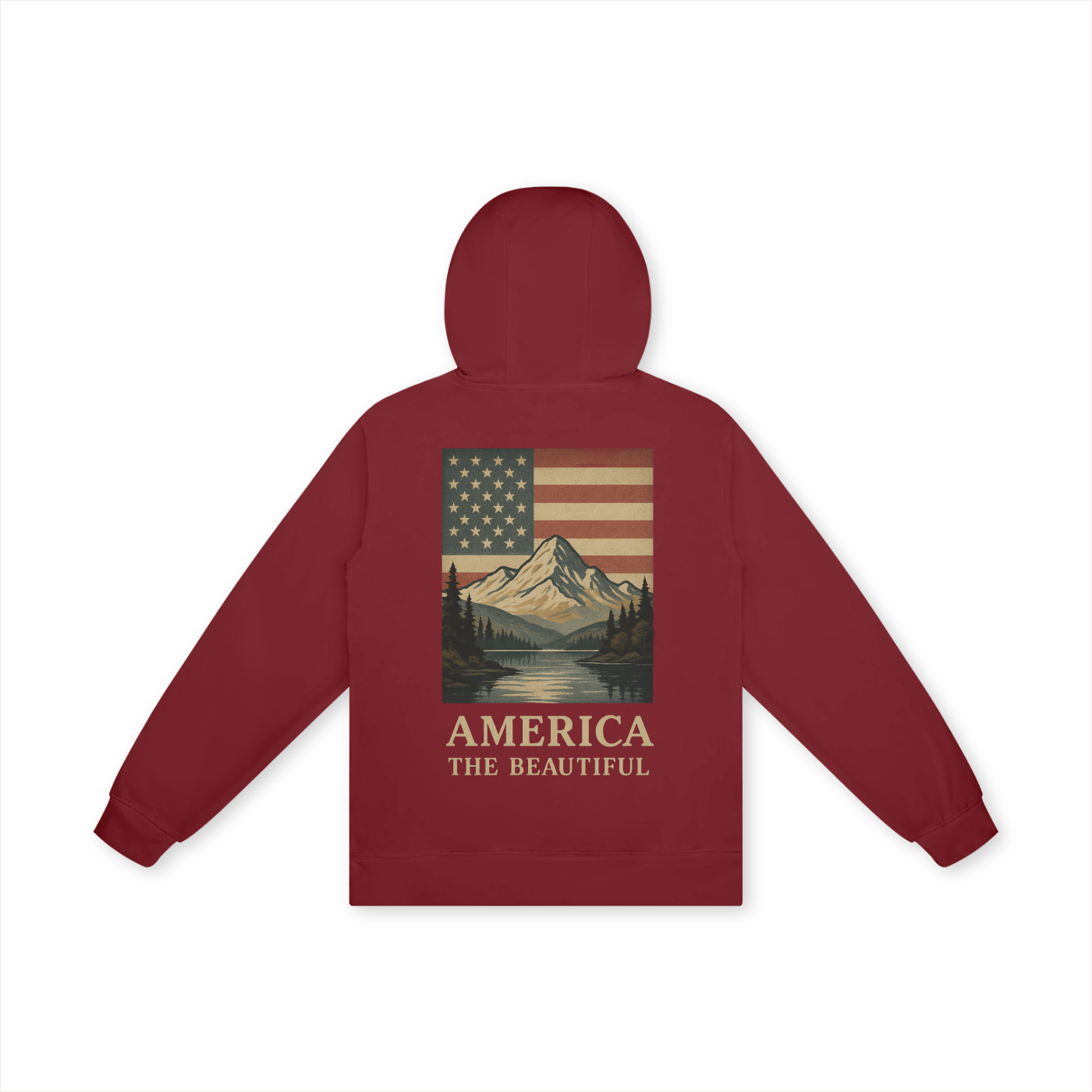 'America the Beautiful' Unisex Basic 100% Cotton Hoodie