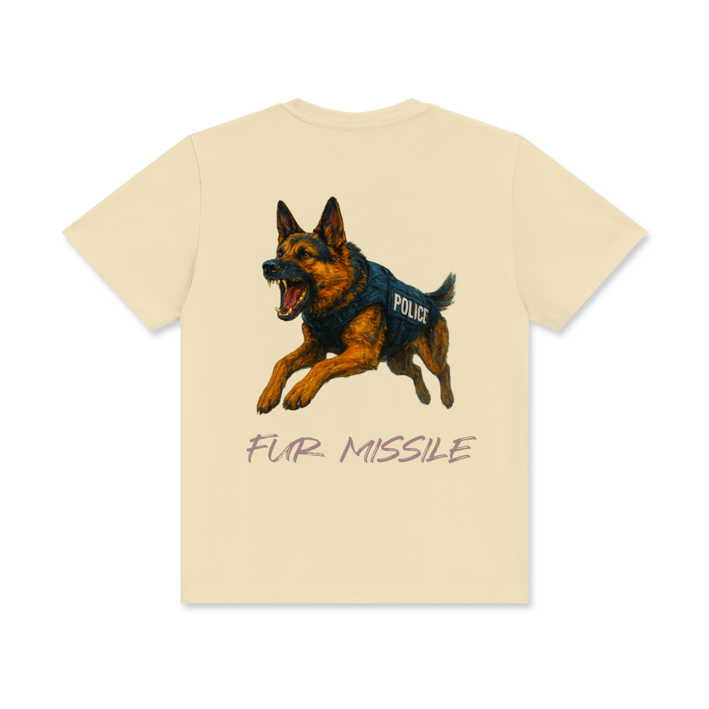 'Fur Missile' Unisex Classic Crew Neck Cotton T-Shirt
