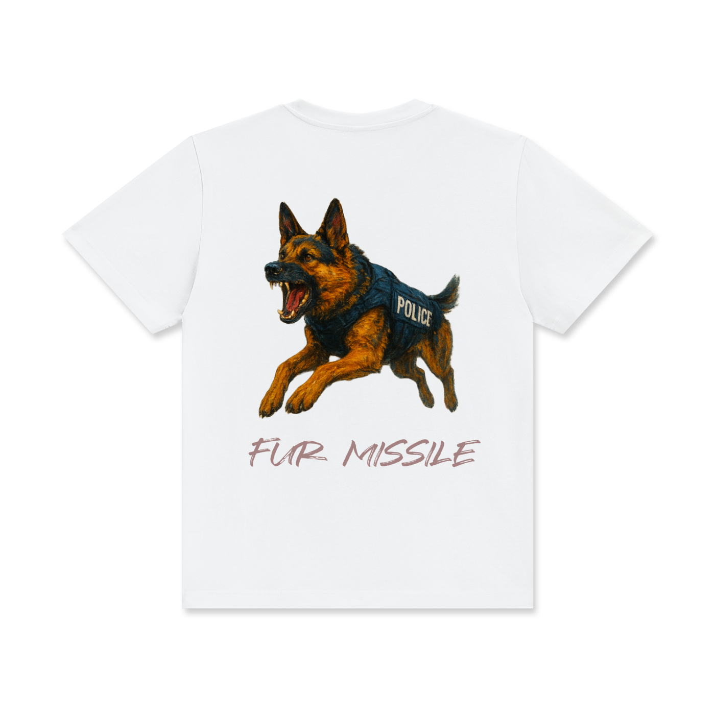 'Fur Missile' Unisex Classic Crew Neck Cotton T-Shirt