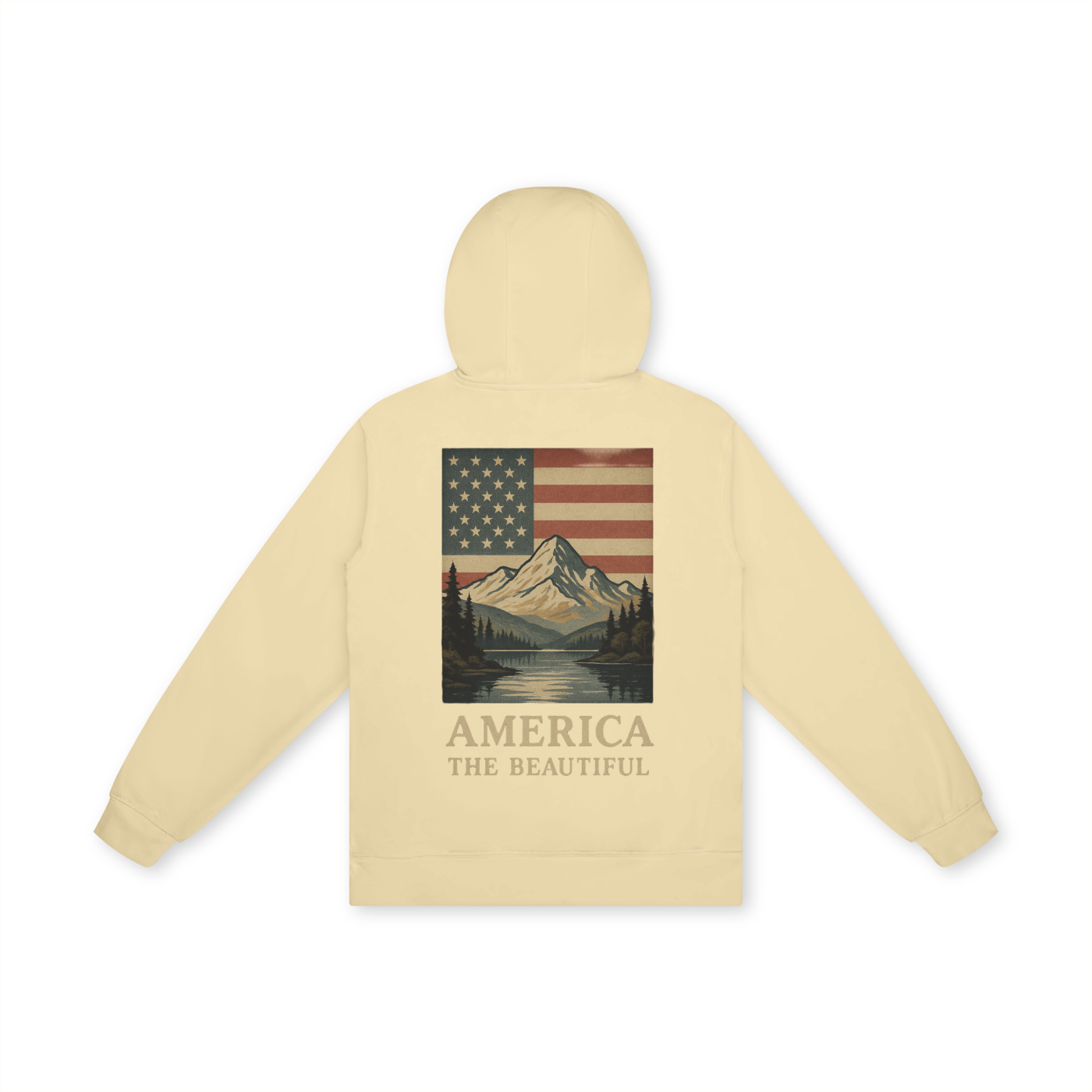 'America the Beautiful' Unisex Basic 100% Cotton Hoodie