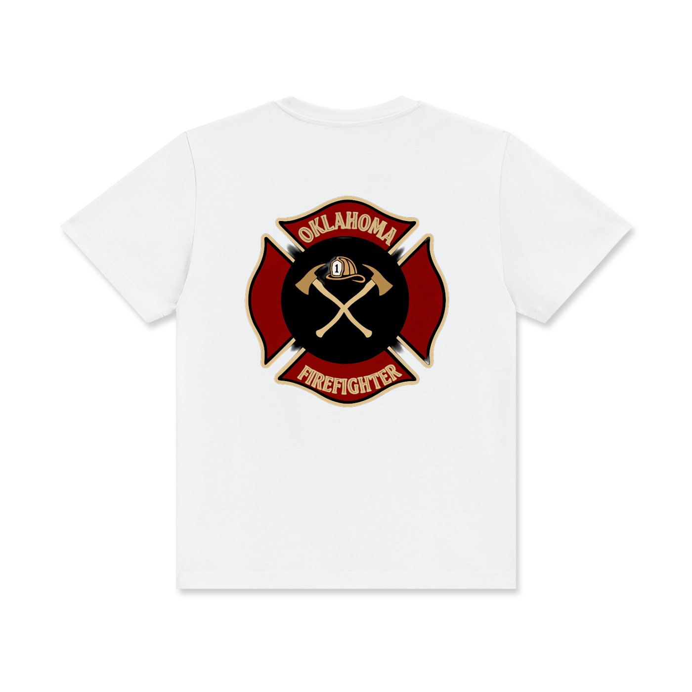 'Oklahoma Firefighter' Unisex Classic Crew Neck Cotton T-Shirt