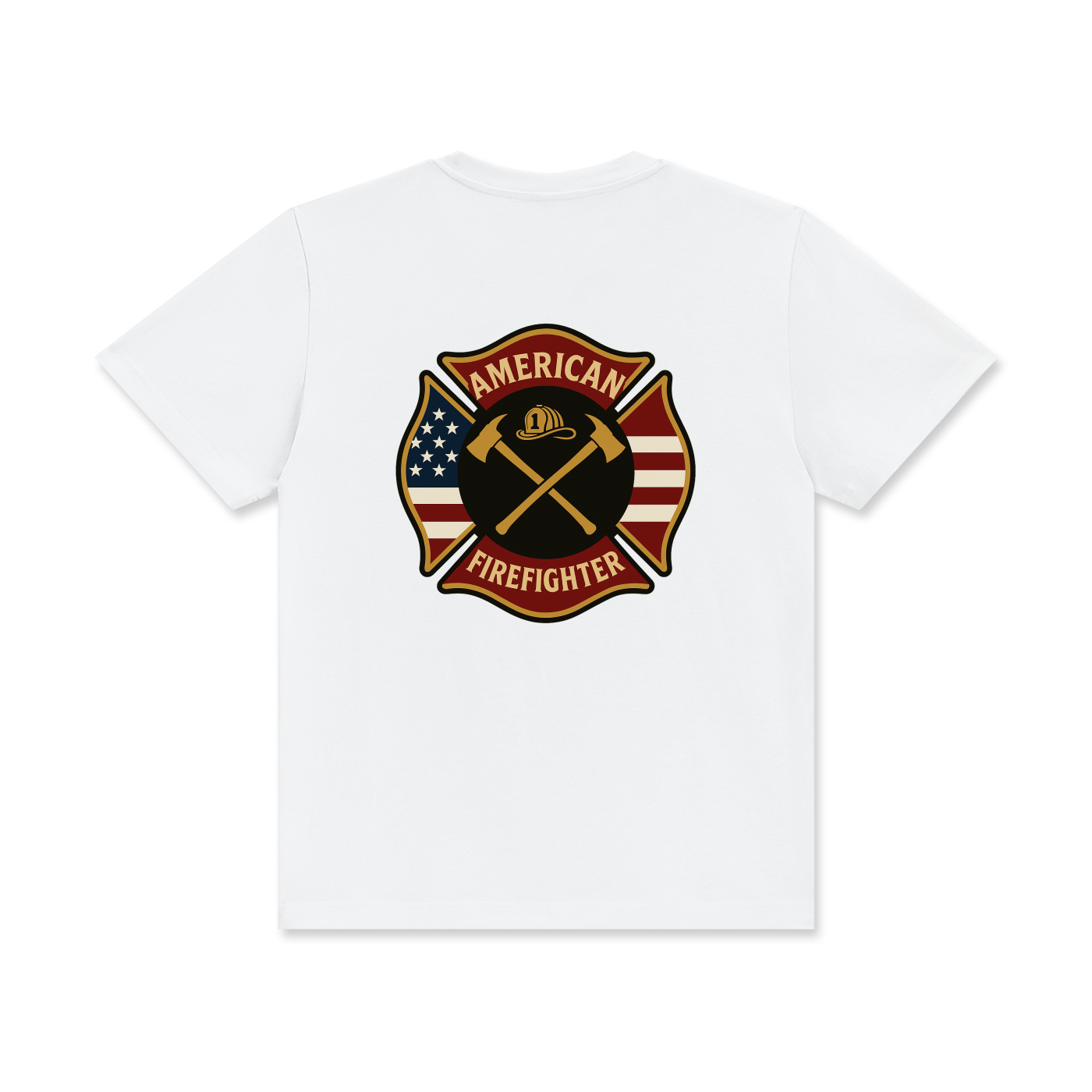 'American Firefighter' Unisex Classic Crew Neck Cotton T-Shirt