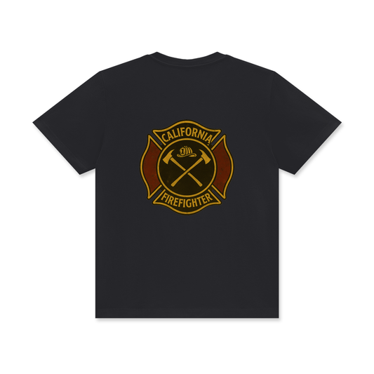 'California Firefighter' Unisex Classic Crew Neck Cotton T-Shirt