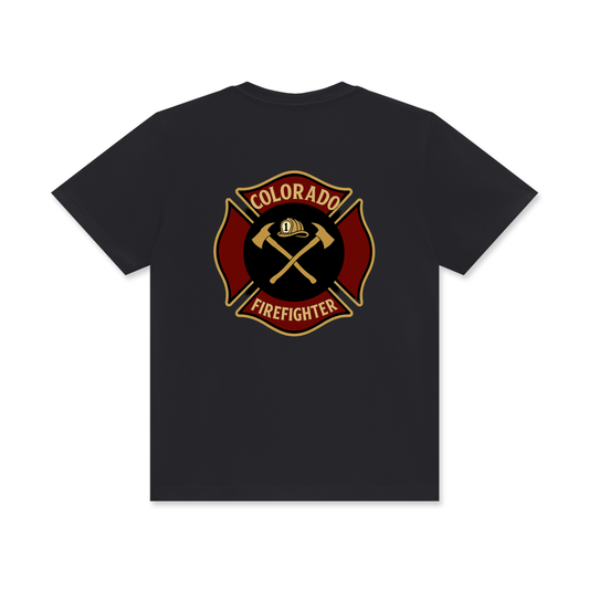 'Colorado Firefighter' Unisex Classic Crew Neck Cotton T-Shirt