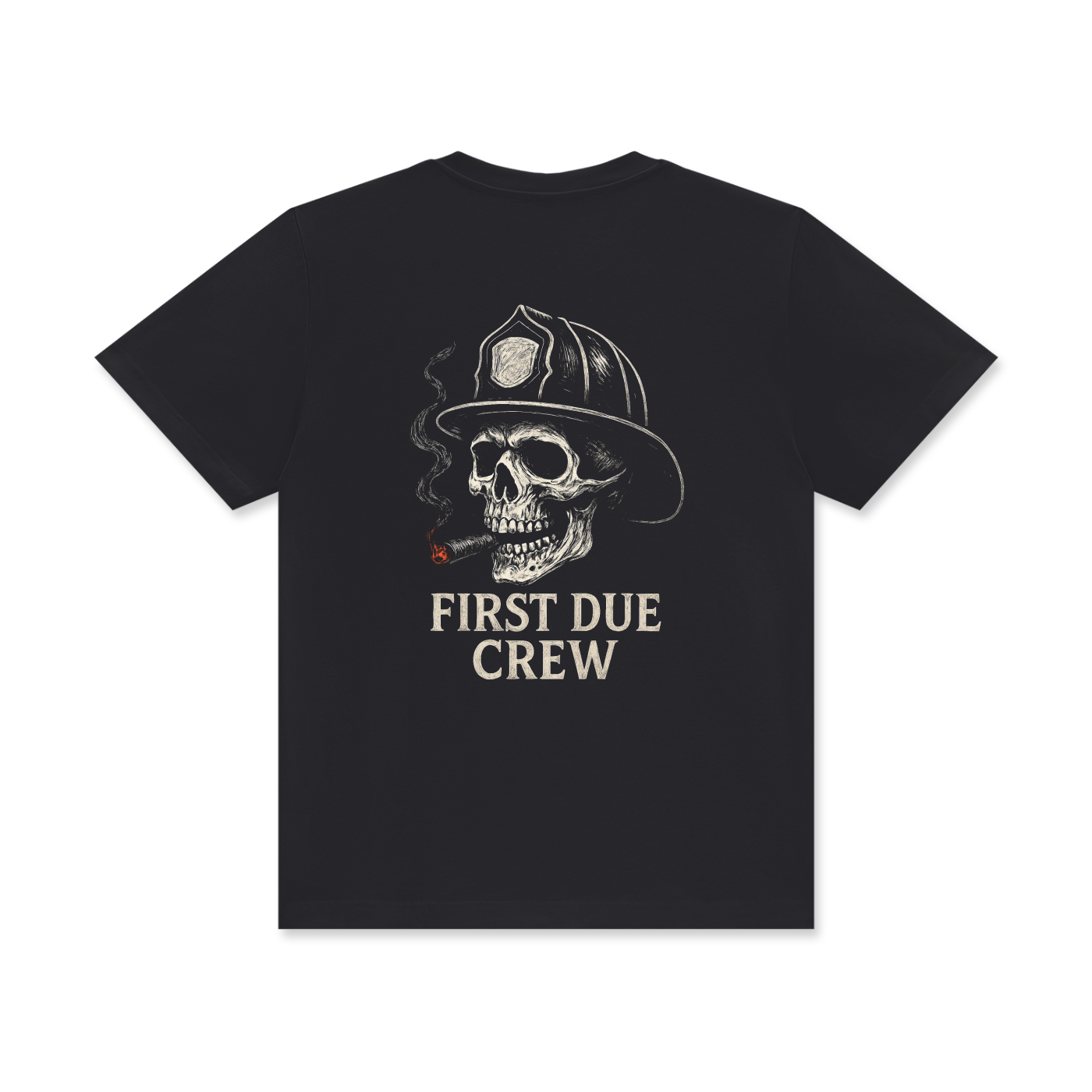'First Due' Unisex Classic Crew Neck Cotton T-Shirt