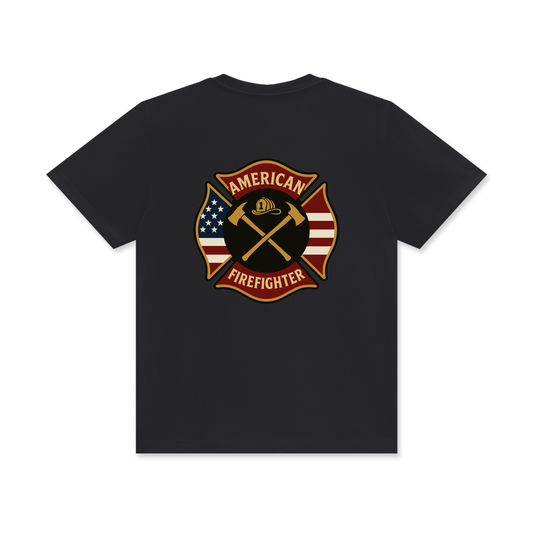 'American Firefighter' Unisex Classic Crew Neck Cotton T-Shirt