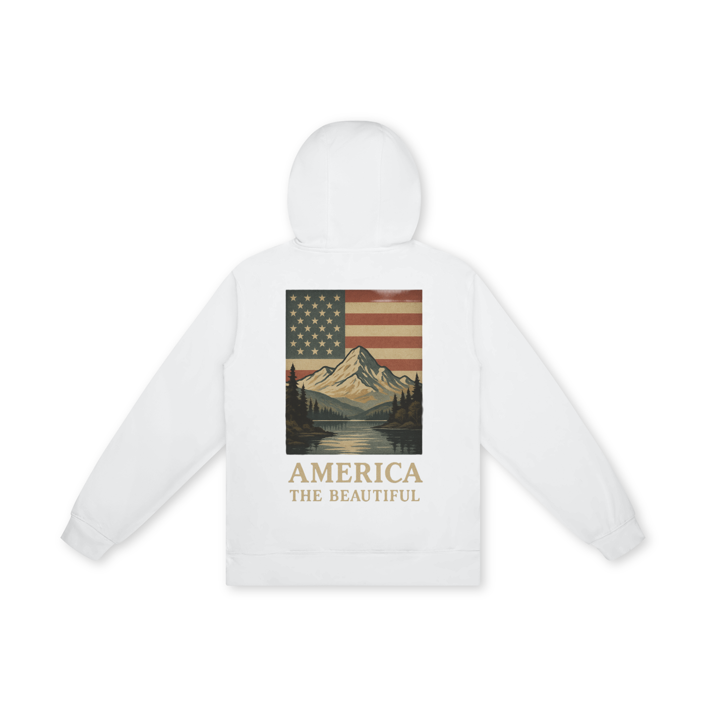 'America the Beautiful' Unisex Basic 100% Cotton Hoodie