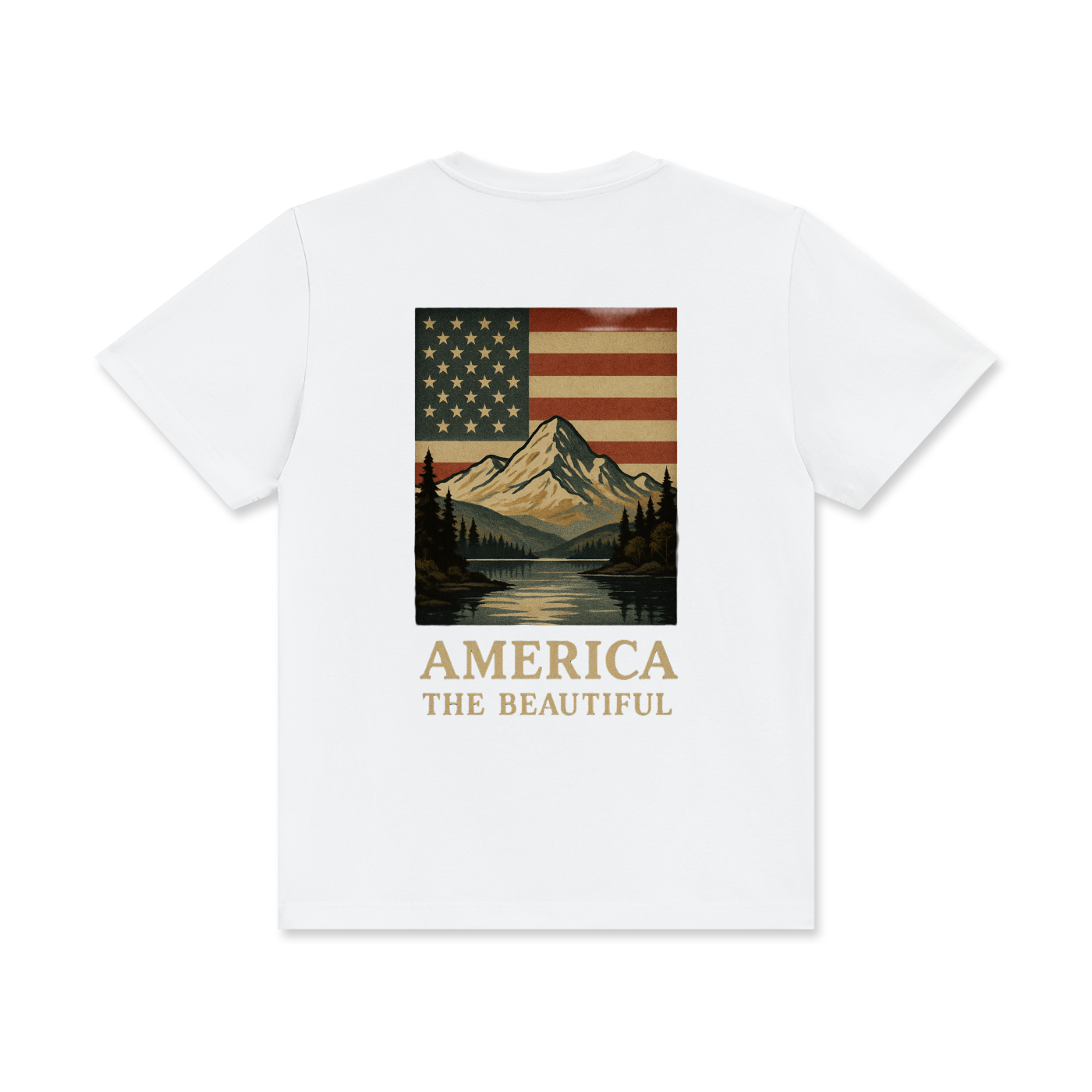 'America the Beautiful' Unisex Classic Crew Neck Cotton T-Shirt