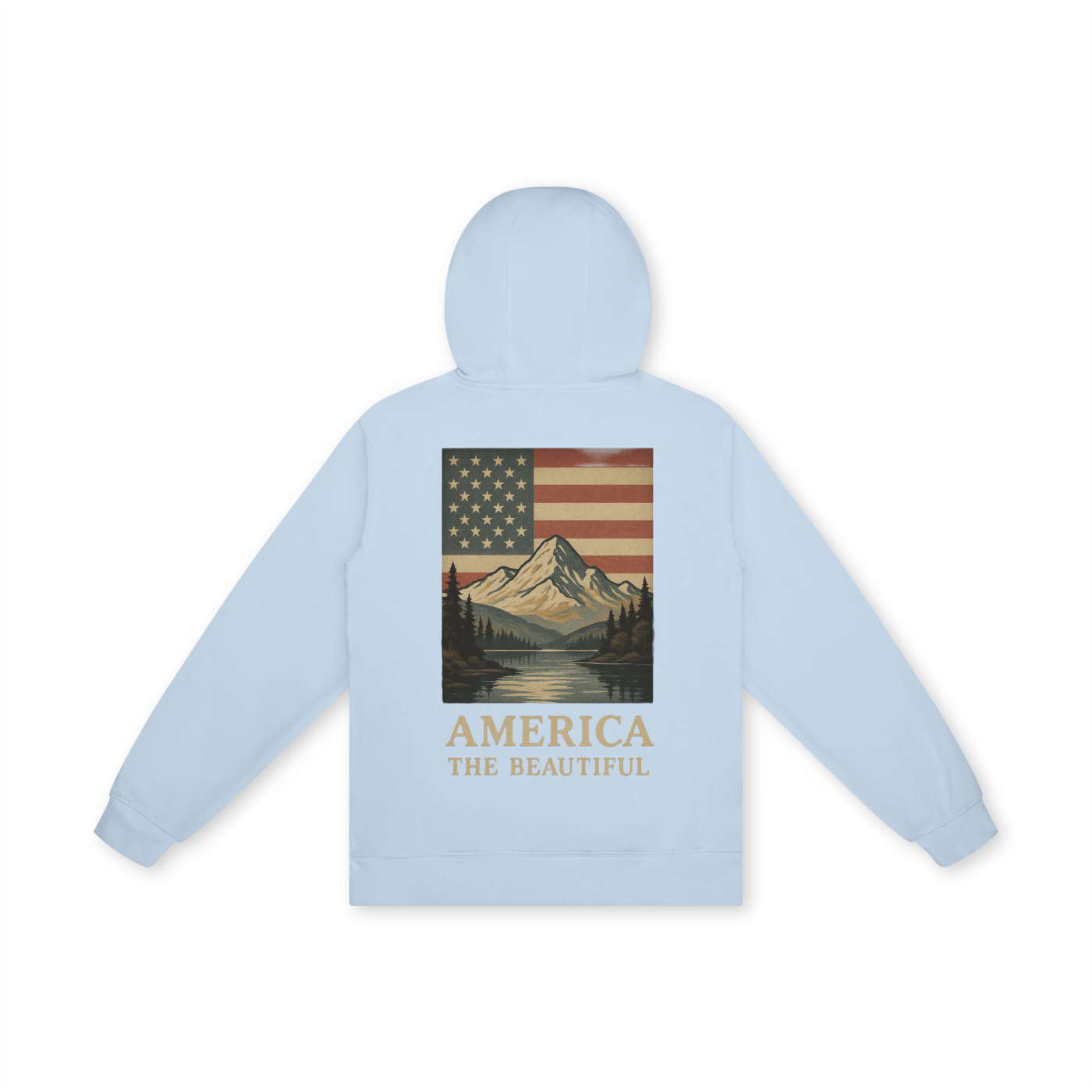 'America the Beautiful' Unisex Basic 100% Cotton Hoodie