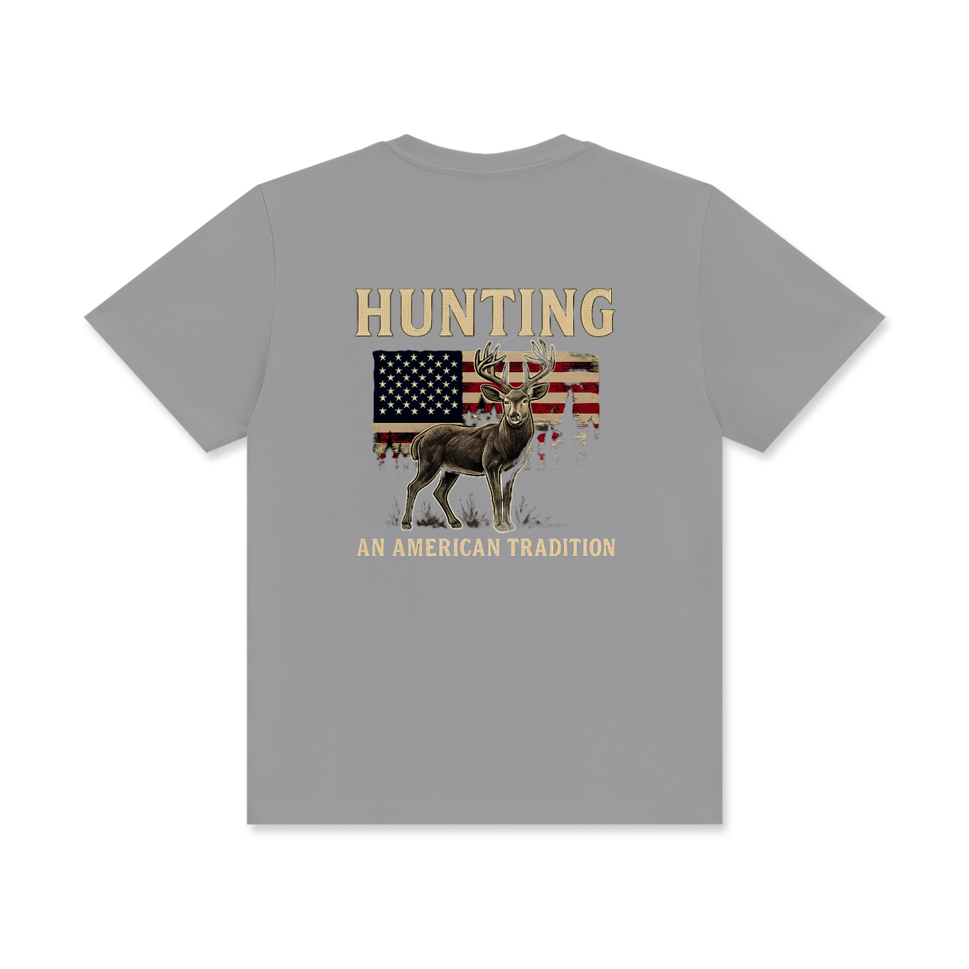 'American Tradition' Unisex Classic Crew Neck Cotton T-Shirt