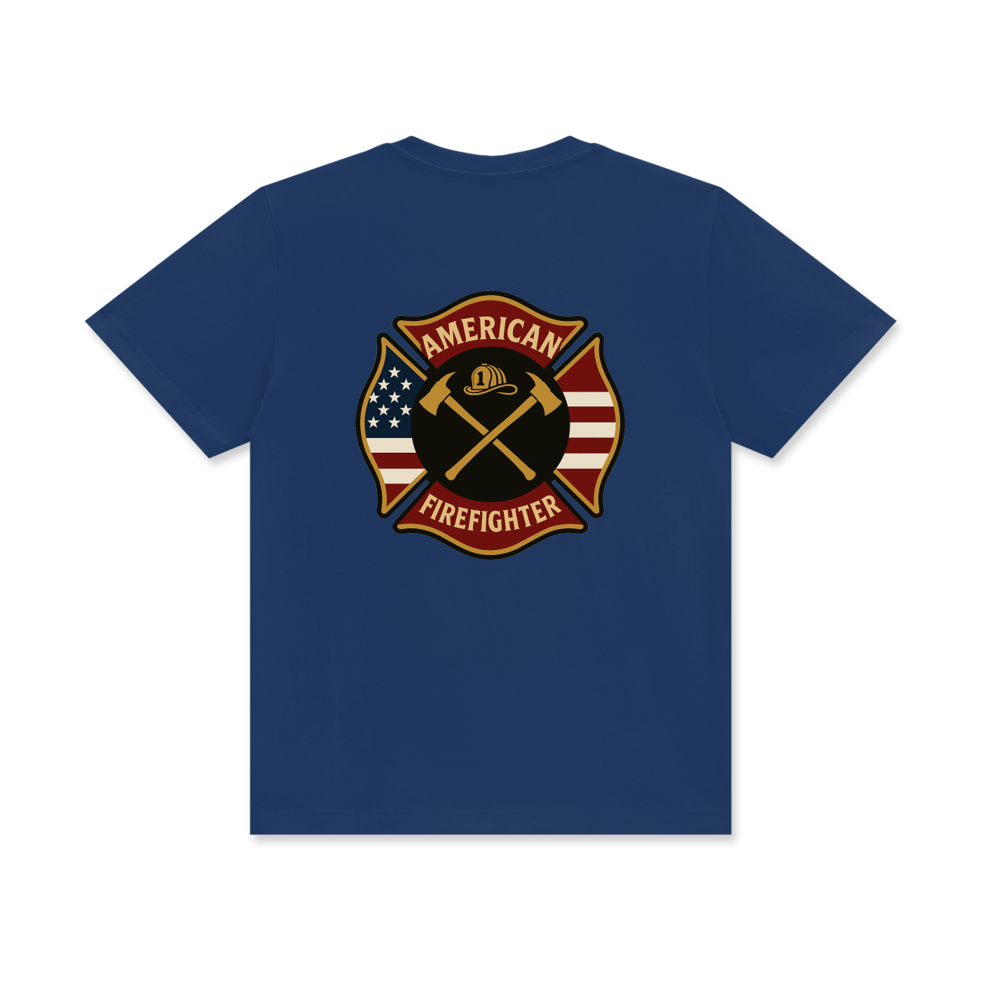 'American Firefighter' Unisex Classic Crew Neck Cotton T-Shirt