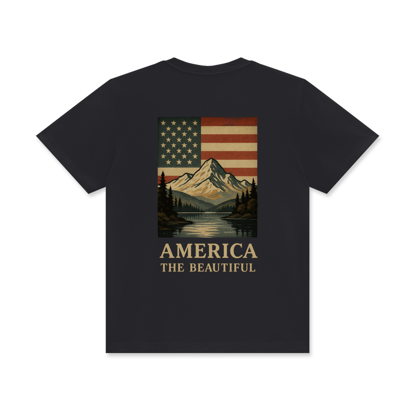 'America the Beautiful' Unisex Classic Crew Neck Cotton T-Shirt