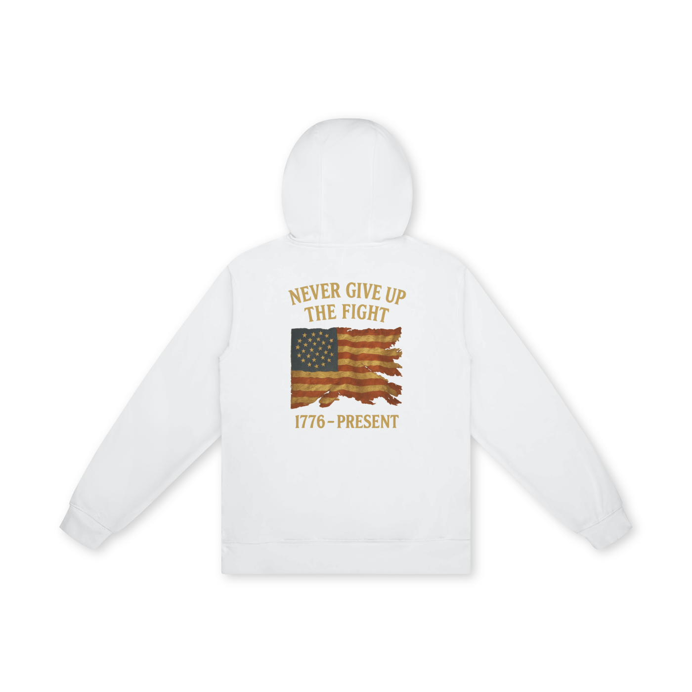 'Never give up the fight' Unisex Basic 100% Cotton Hoodie