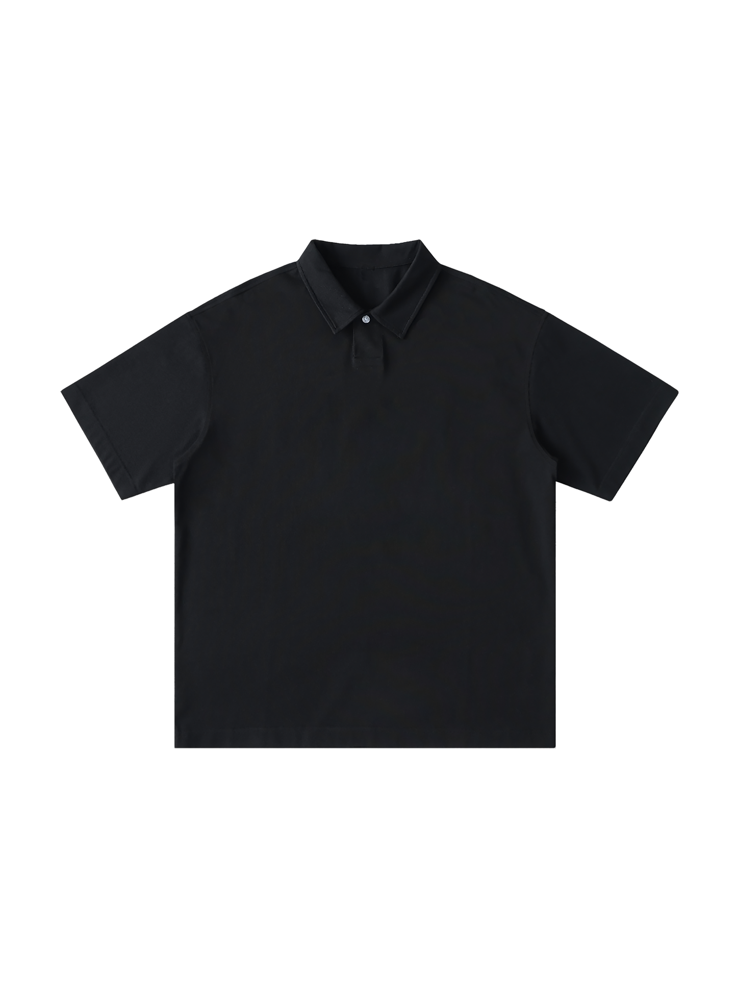 Loose Cotton Short-Sleeve Polo Shirt